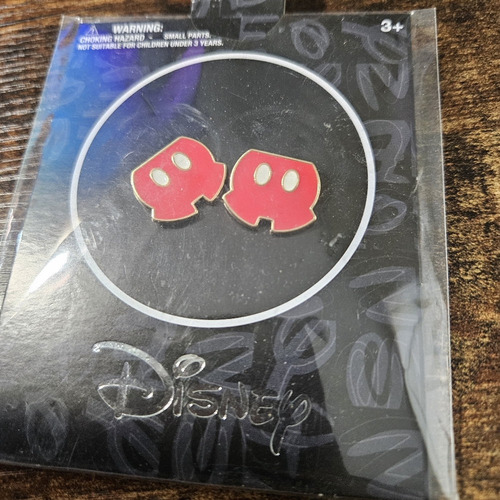 Mickey Mouse Red Pant Earrings NWT